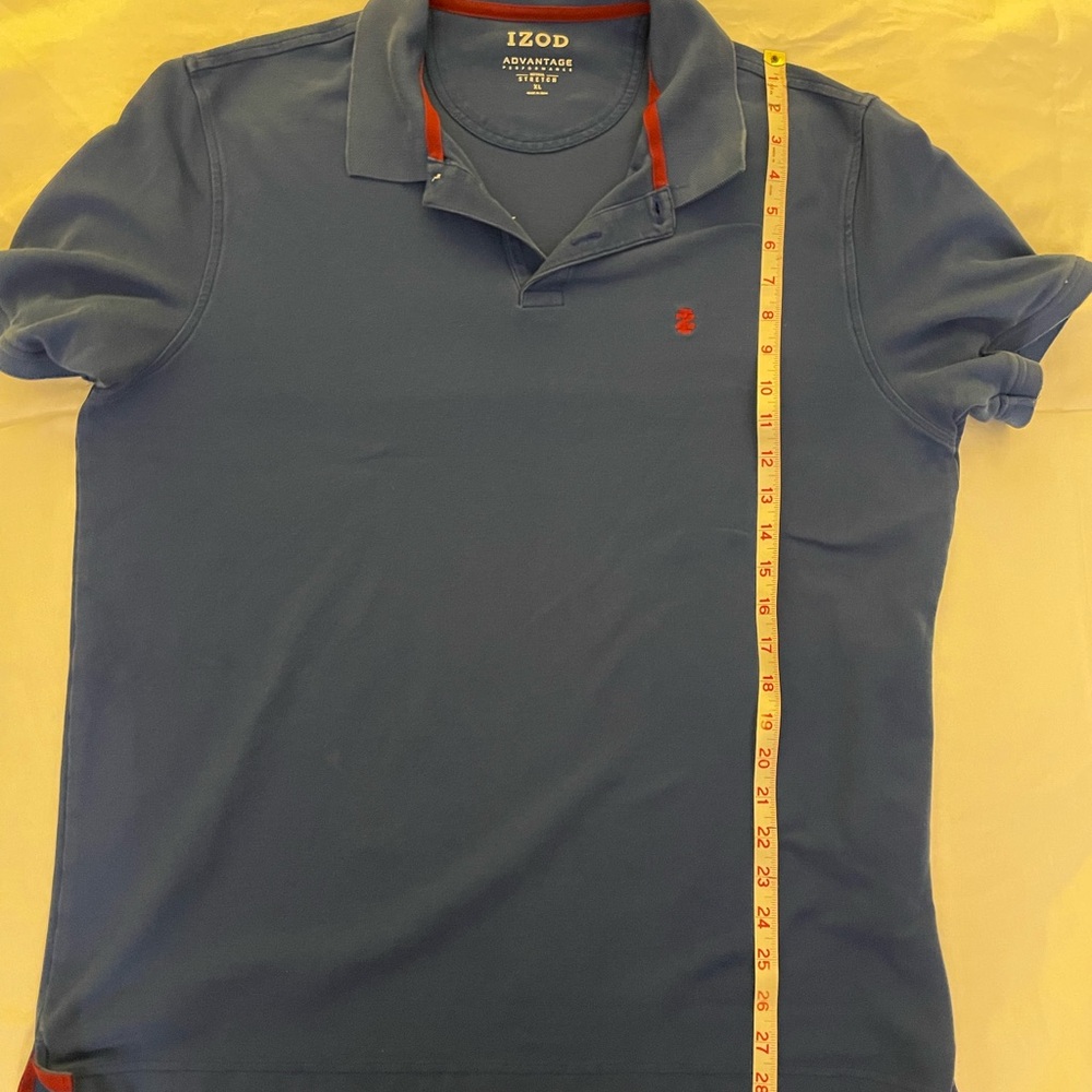$14 OR 4 $14 items for $40 SALE
Izod Men's Polo Shirt in Blue with Red Accents - Picture 4 of 5